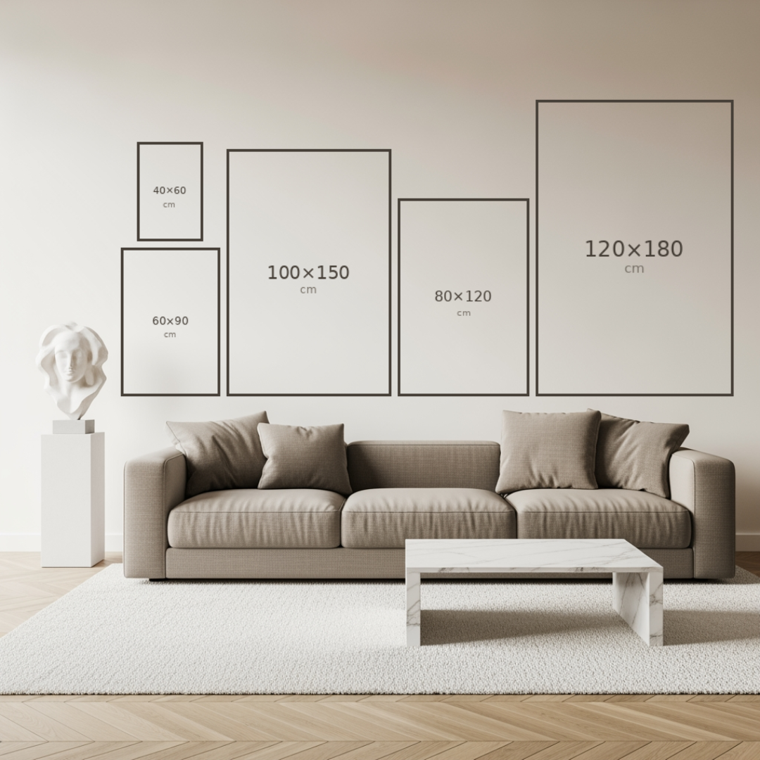 Hoe kies je het juiste formaat kunstwerk voor jouw muur?