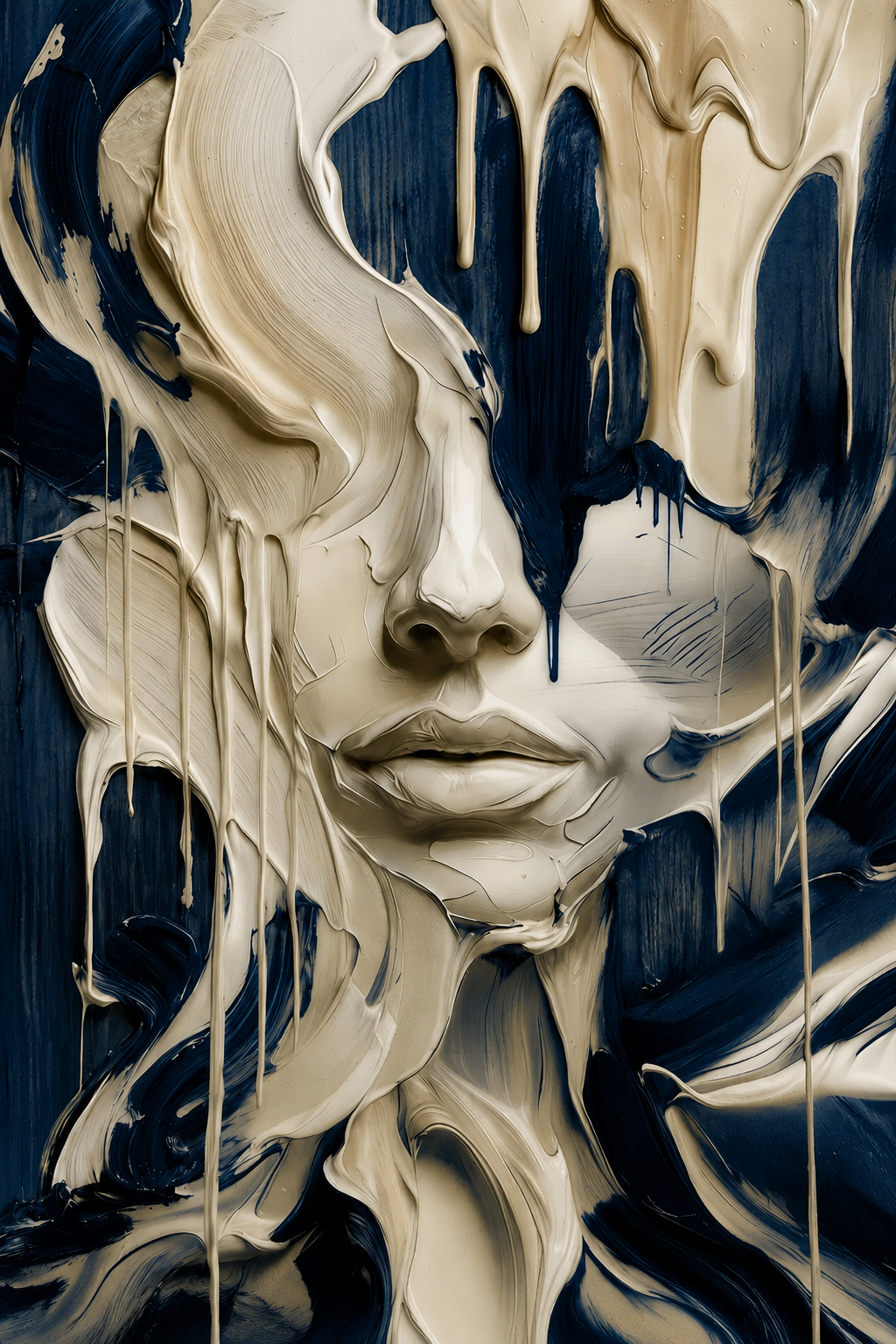 Melting Face - Blauw